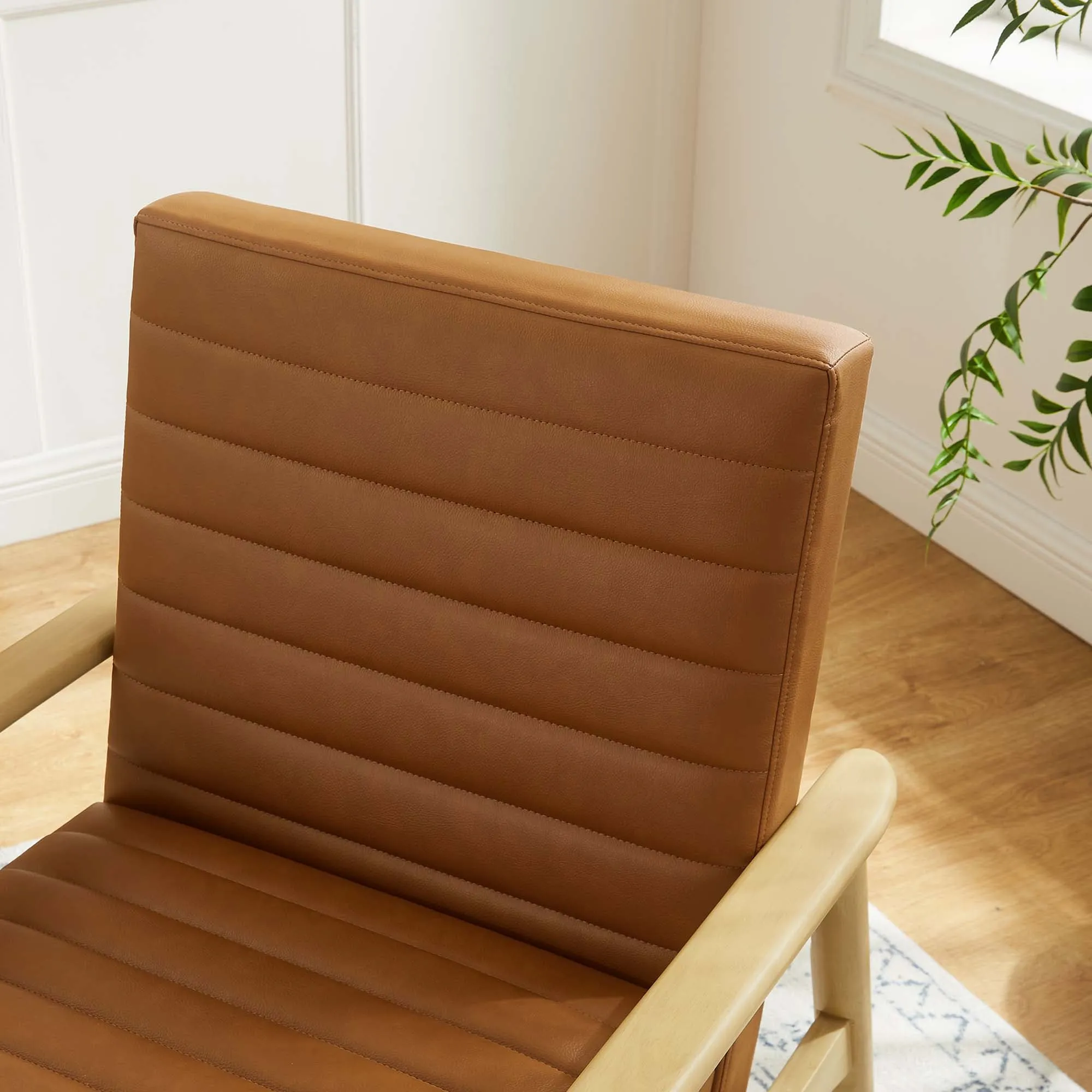 Jensen   Vegan Leather Accent Chair
