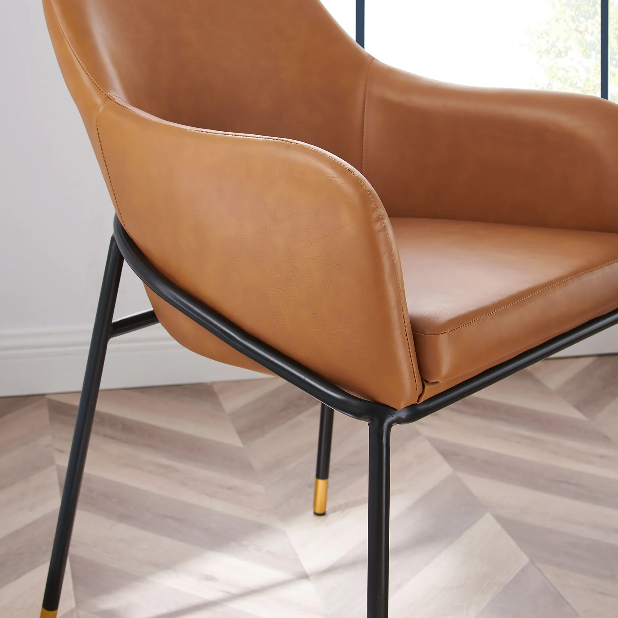 Jovi Vegan Leather Dining Chair Set of 2 by Modway