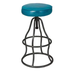 Levett Adjustable Bar Stool PEACOCK BLUE
