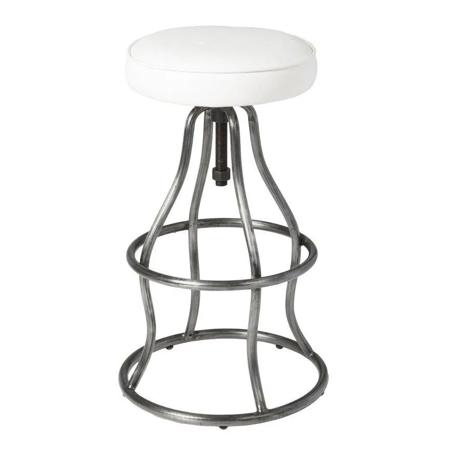 Levett Adjustable Bar Stool WHITE