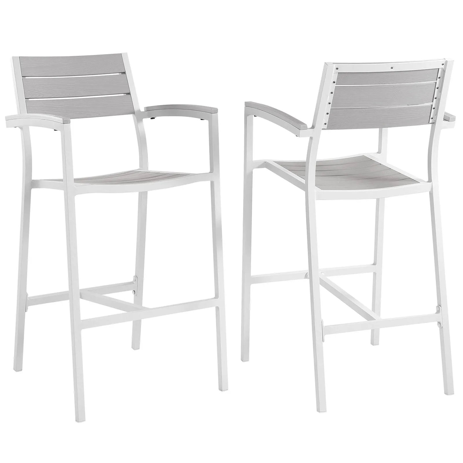 Maine Bar Stool Outdoor Patio Set of 2 by Modway