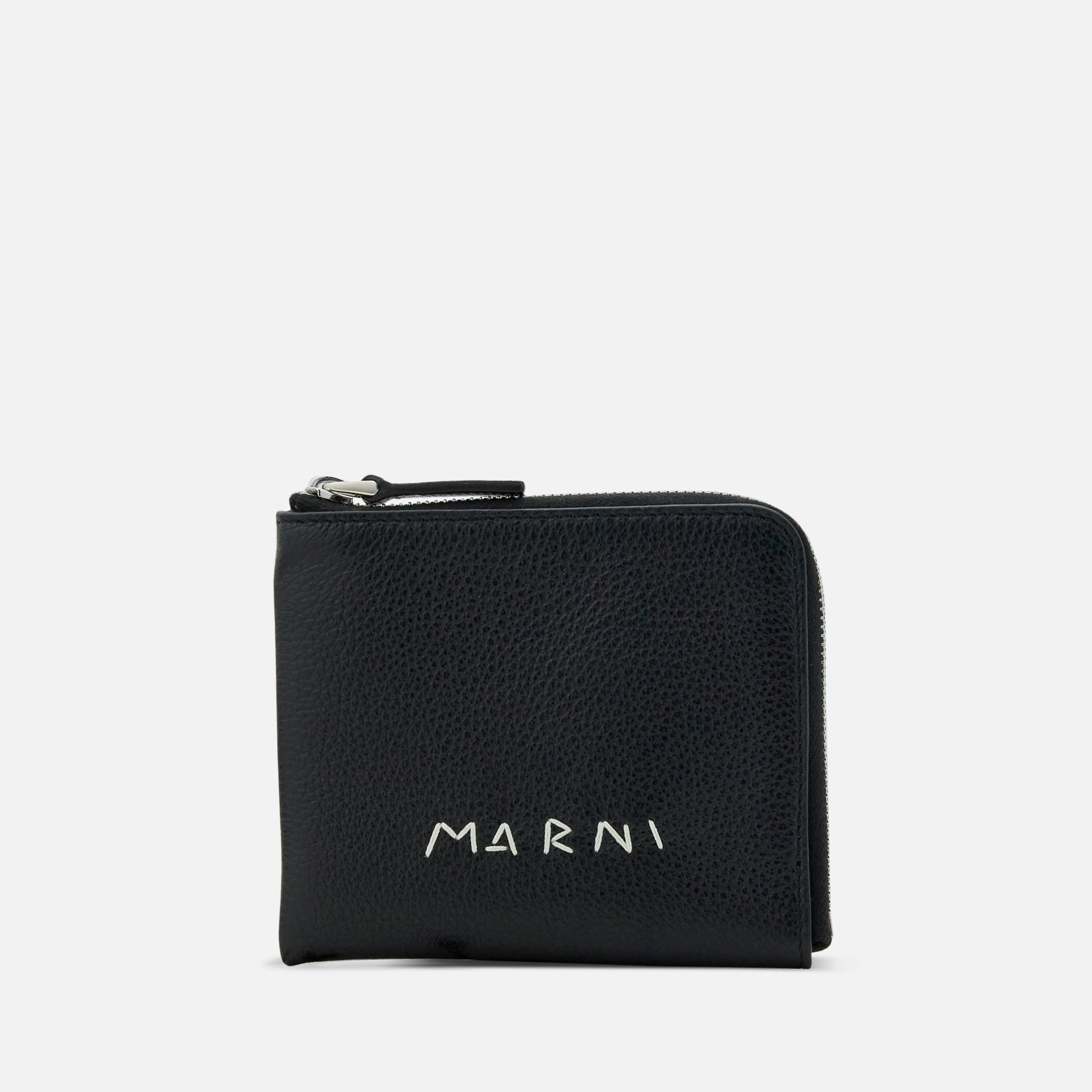 Marni Mending Zip-Around Wallet Black