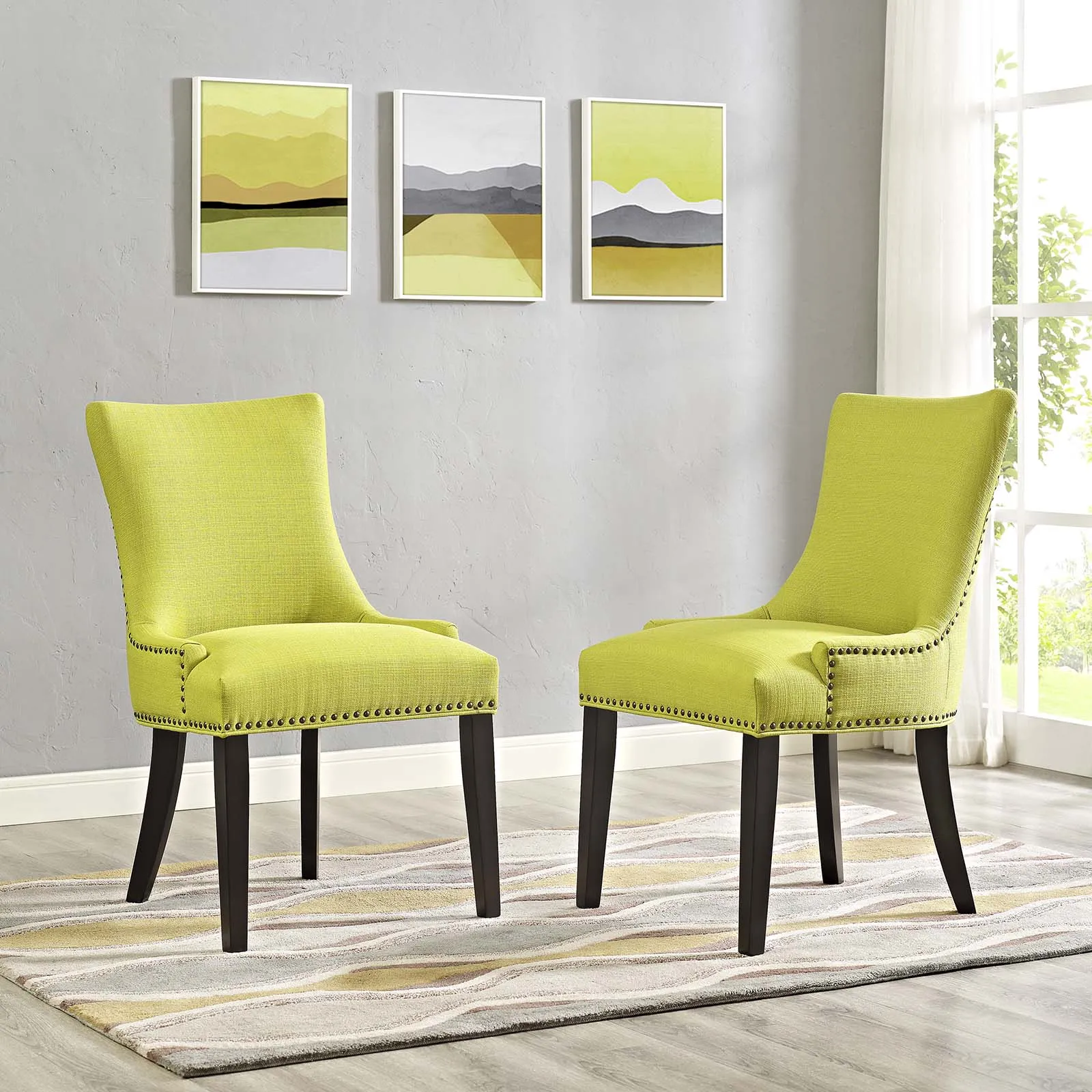 Marquis Dining Side Chair Fabric Set of 2 by Modway