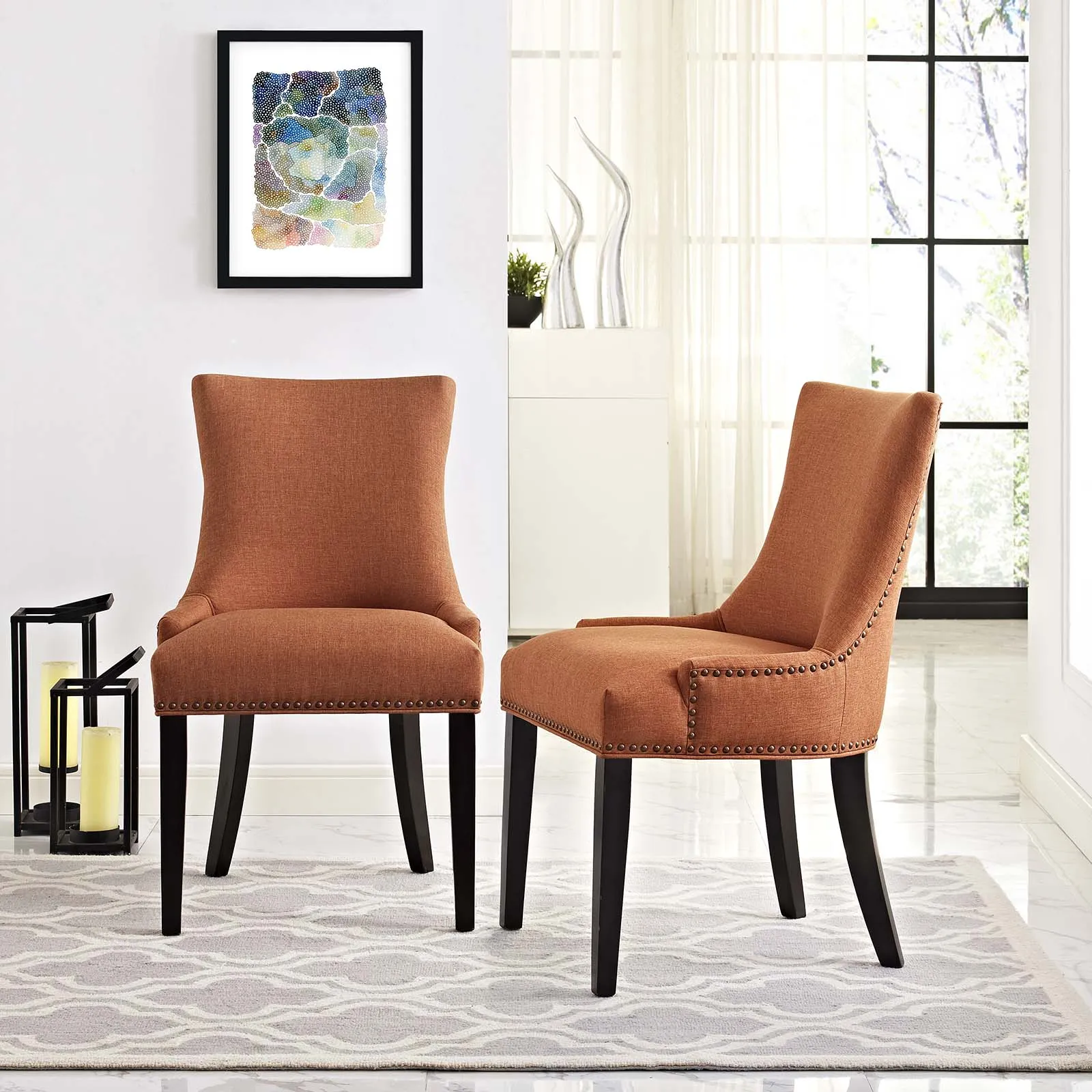 Marquis Dining Side Chair Fabric Set of 2 by Modway