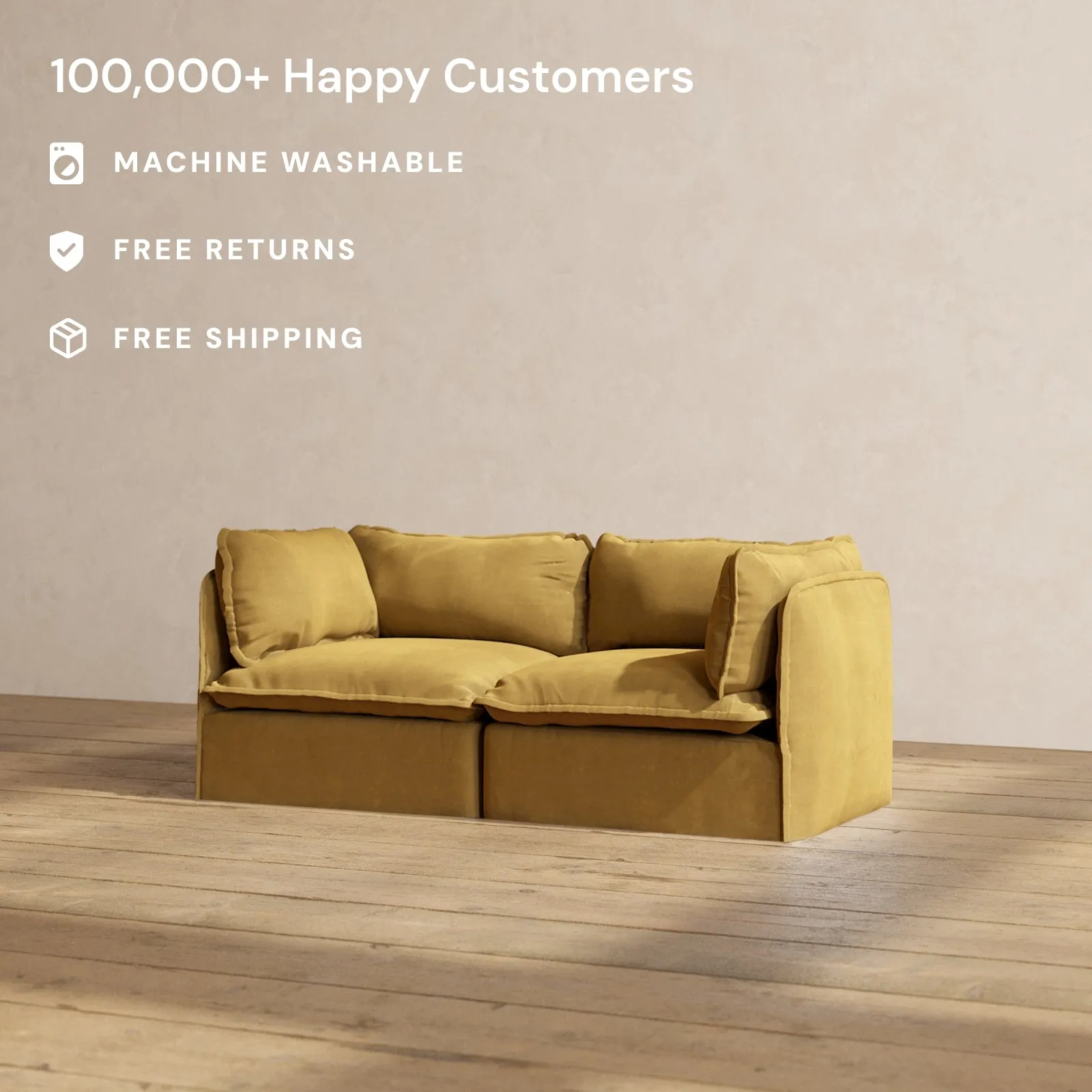 Modular Performance 2-Seater in Toffee | Deluxe Blend