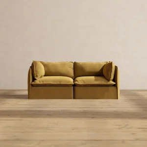 Modular Performance 2-Seater in Toffee | Deluxe Blend