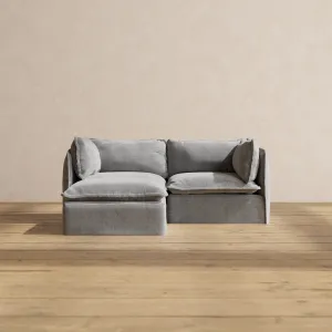 Modular Performance 2-Seater Sectional in Ash | Deluxe Blend