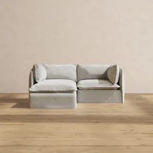 Modular Performance 2-Seater Sectional in Cloud | Deluxe Blend