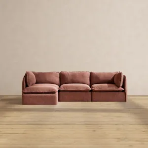 Modular Performance 3-Seater Sectional in Chestnut | Deluxe Blend