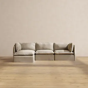 Modular Performance 3-Seater Sectional in Dune | Deluxe Blend