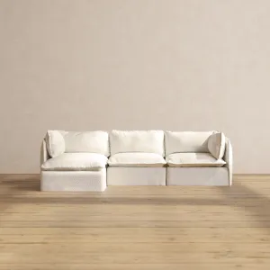 Modular Performance 3-Seater Sectional in Mousse | Deluxe Blend