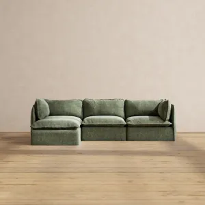 Modular Performance 3-Seater Sectional in Willow | Deluxe Blend