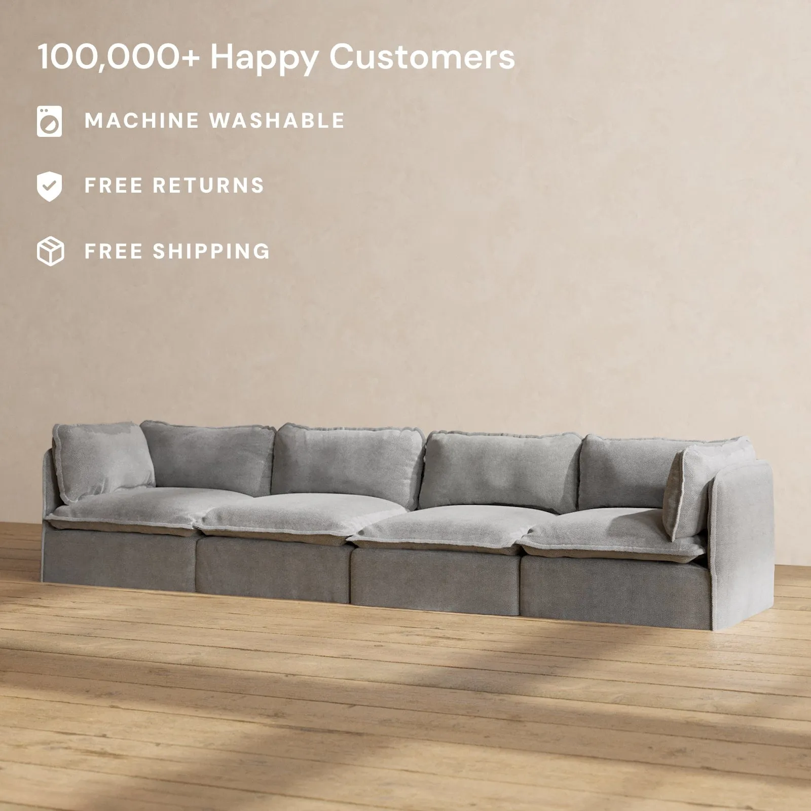Modular Performance 4-Seater in Ash | Deluxe Blend