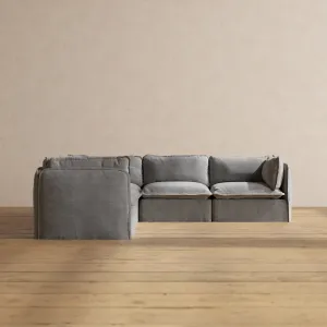 Modular Performance 5-Seater Corner Sectional in Ash | Deluxe Blend