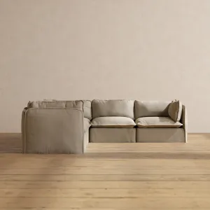 Modular Performance 5-Seater Corner Sectional in Dune | Relaxed Blend