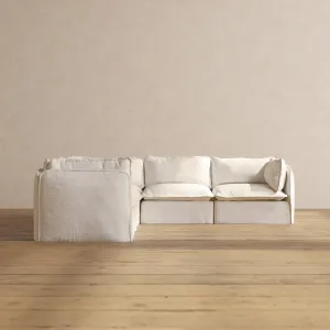 Modular Performance 5-Seater Corner Sectional in Mousse | Deluxe Blend