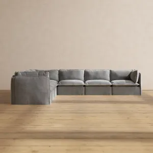 Modular Performance 7-Seater Corner Sectional in Ash | Deluxe Blend