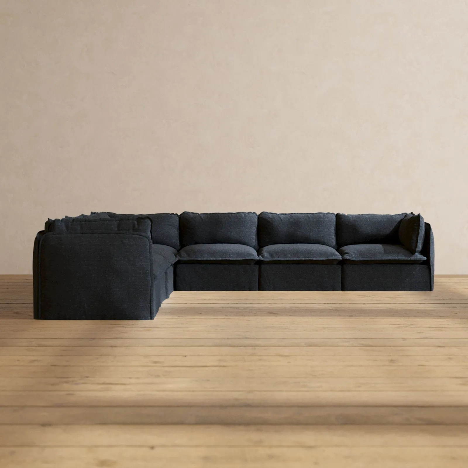 Modular Performance 7-Seater Corner Sectional in Indigo | Deluxe Blend