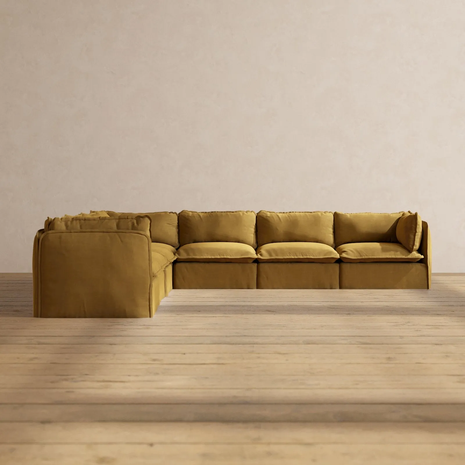 Modular Performance 7-Seater Corner Sectional in Toffee | Relaxed Blend