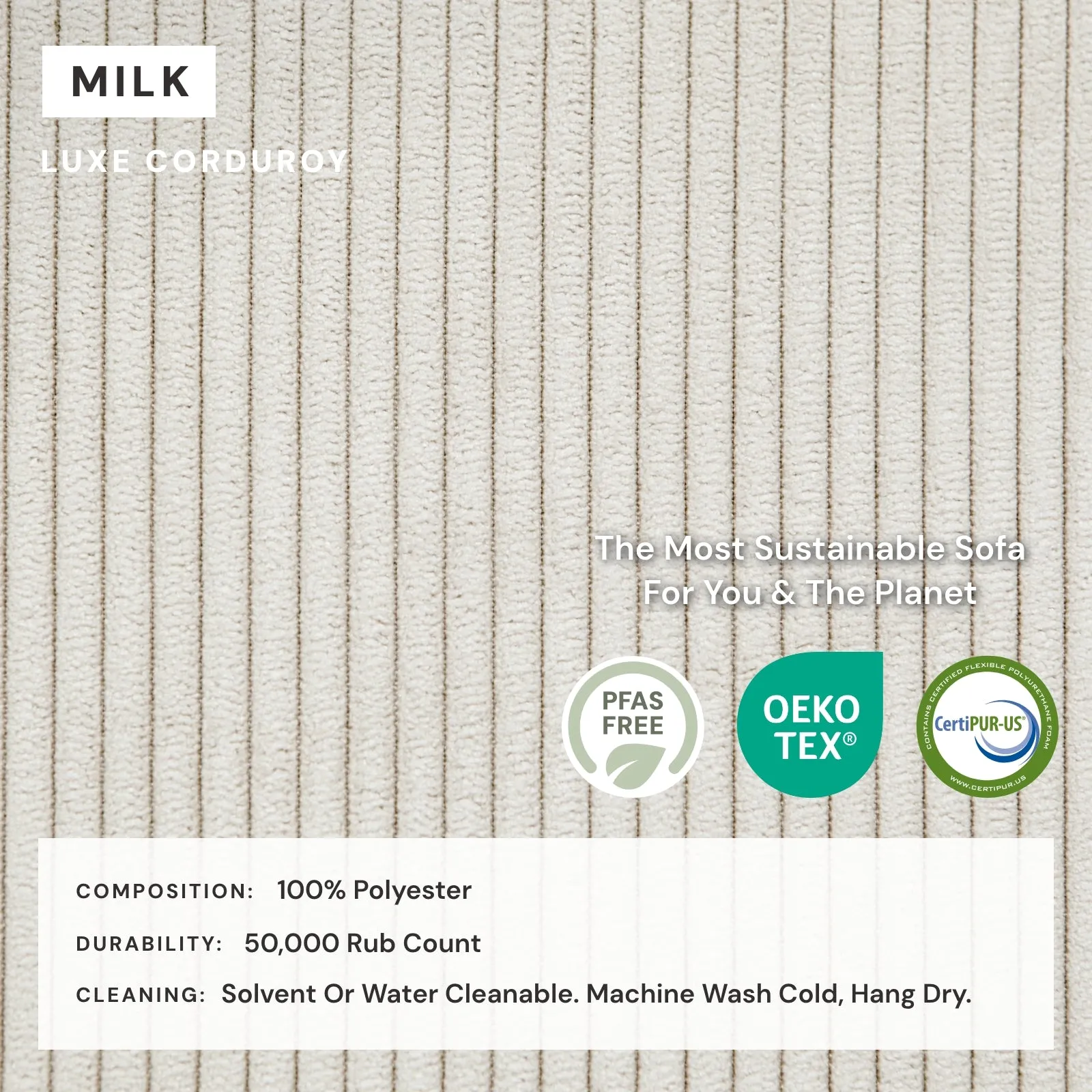 Modular Washable 2-Seater Sofa   Armchair Set in Milk | Memorix  Seat | Contour Pillow