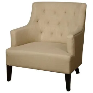 Monrovia Tufted Back Arm Chair FLAX