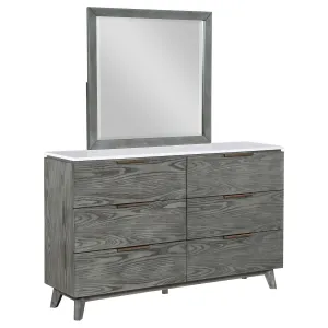 Nathan Wood Eastern King Panel Bed Grey