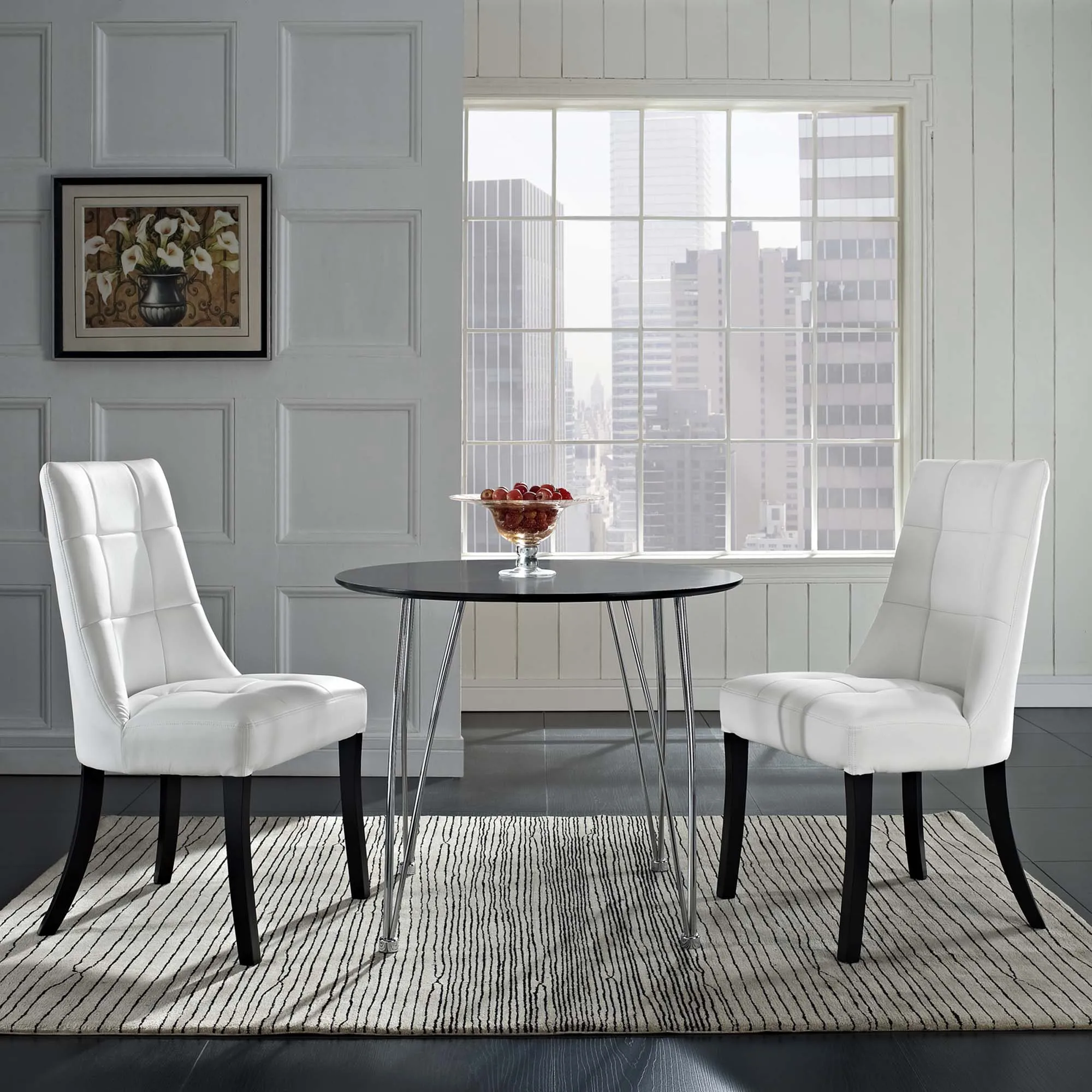 Noblesse Dining Chair Vinyl Set of 2 by Modway