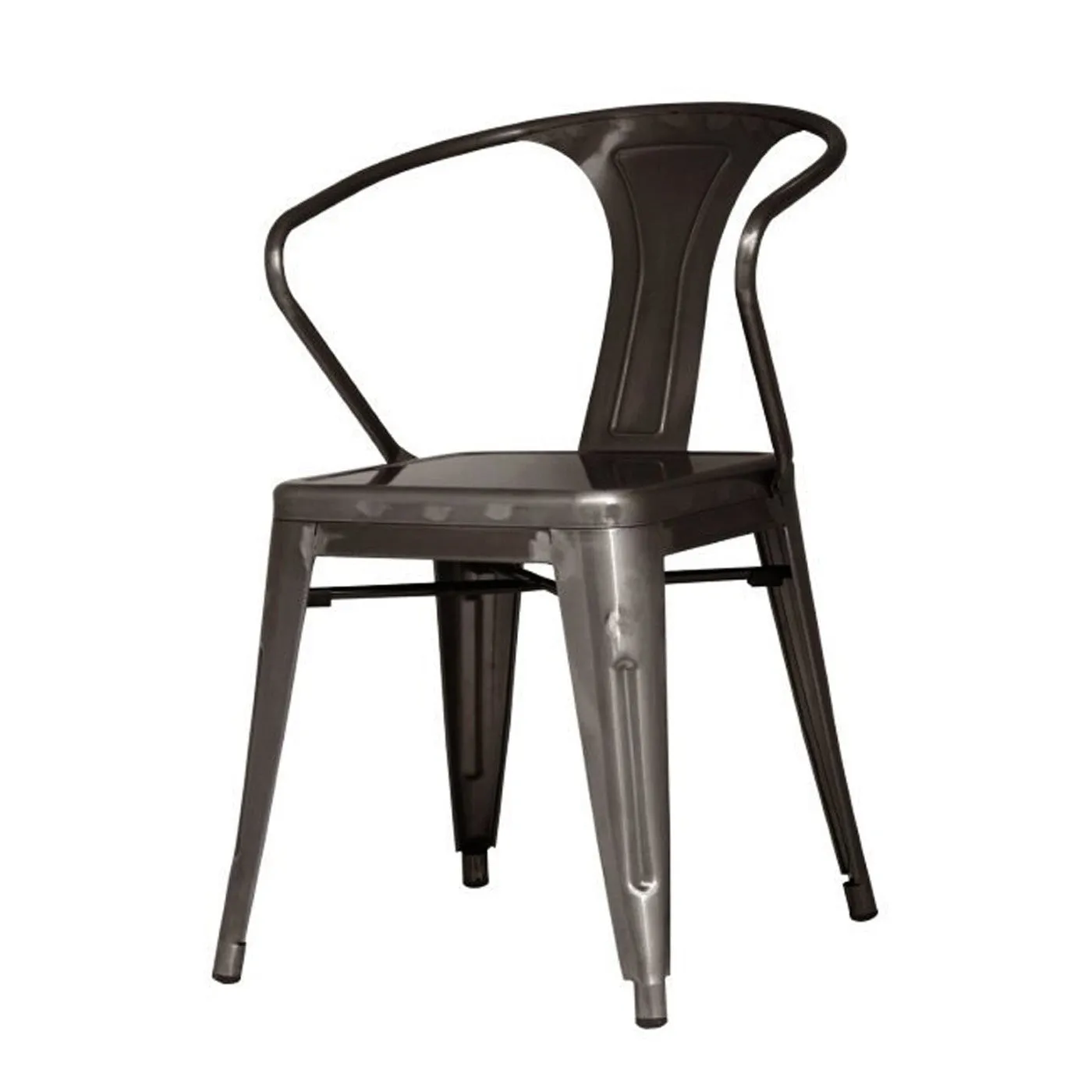 Oxford Metal Arm Chair- Set of 4 GUNMETAL