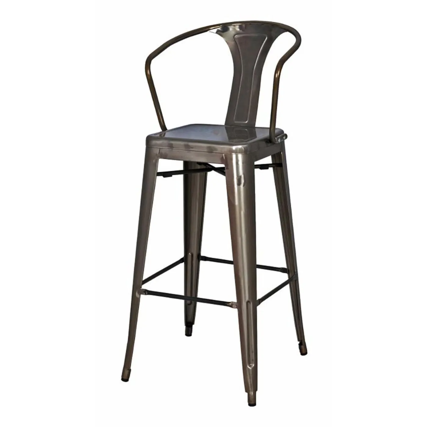 Oxford Metal Bar Chair- Set of 4 GUNMETAL