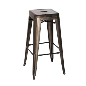 Oxford Metal Bar Stool- Set of 4 GUNMETAL