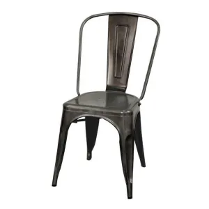 Oxford Metal Chair- Set of 4 GUNMETAL