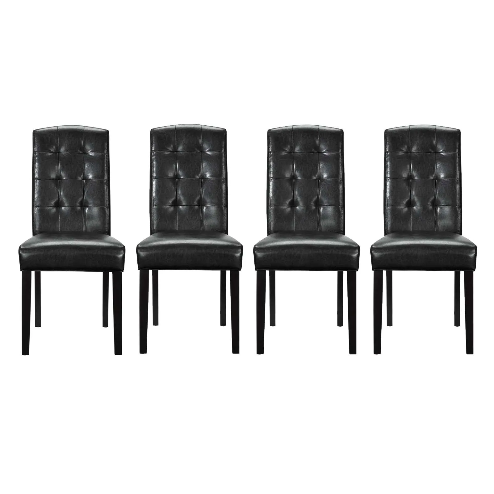 Perdure Dining Chairs Vinyl Set of 4 by Modway