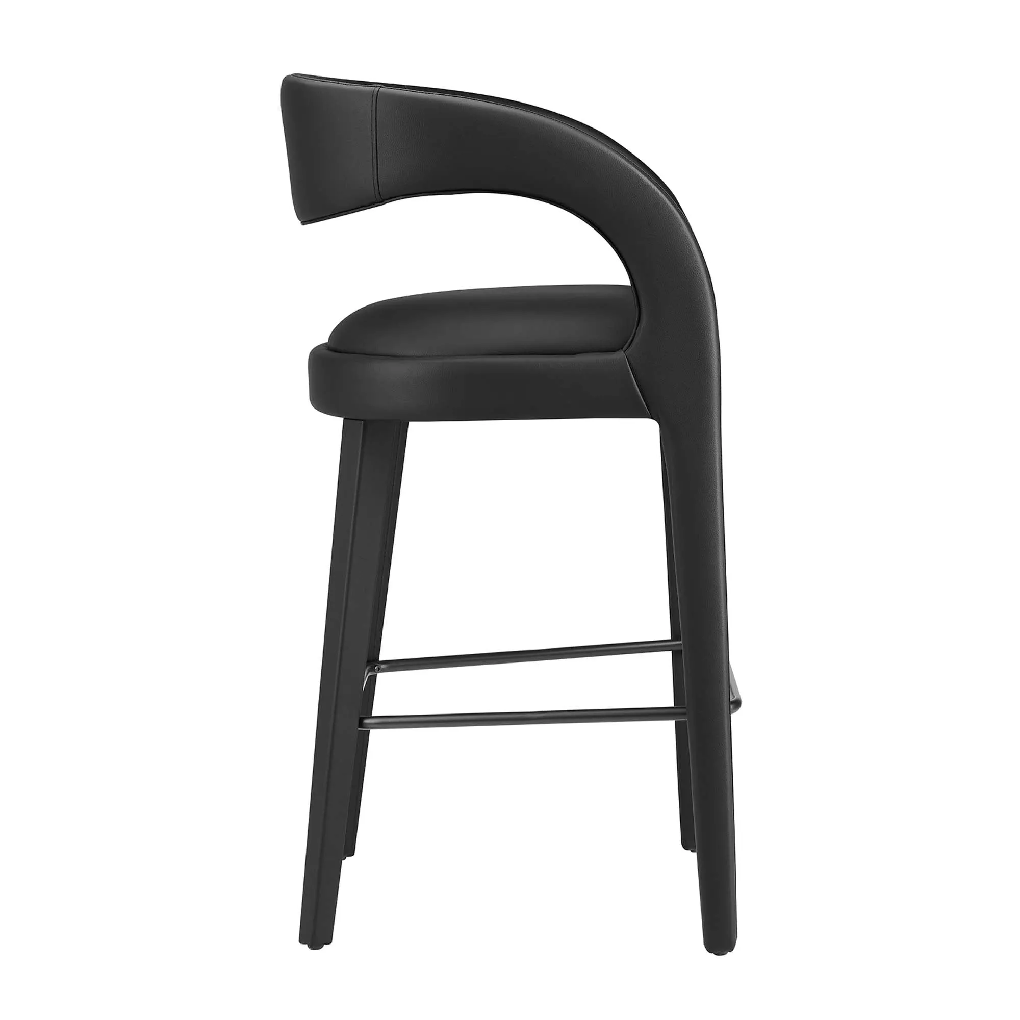 Pinnacle Vegan Leather Bar Stool Set of Two by Modway