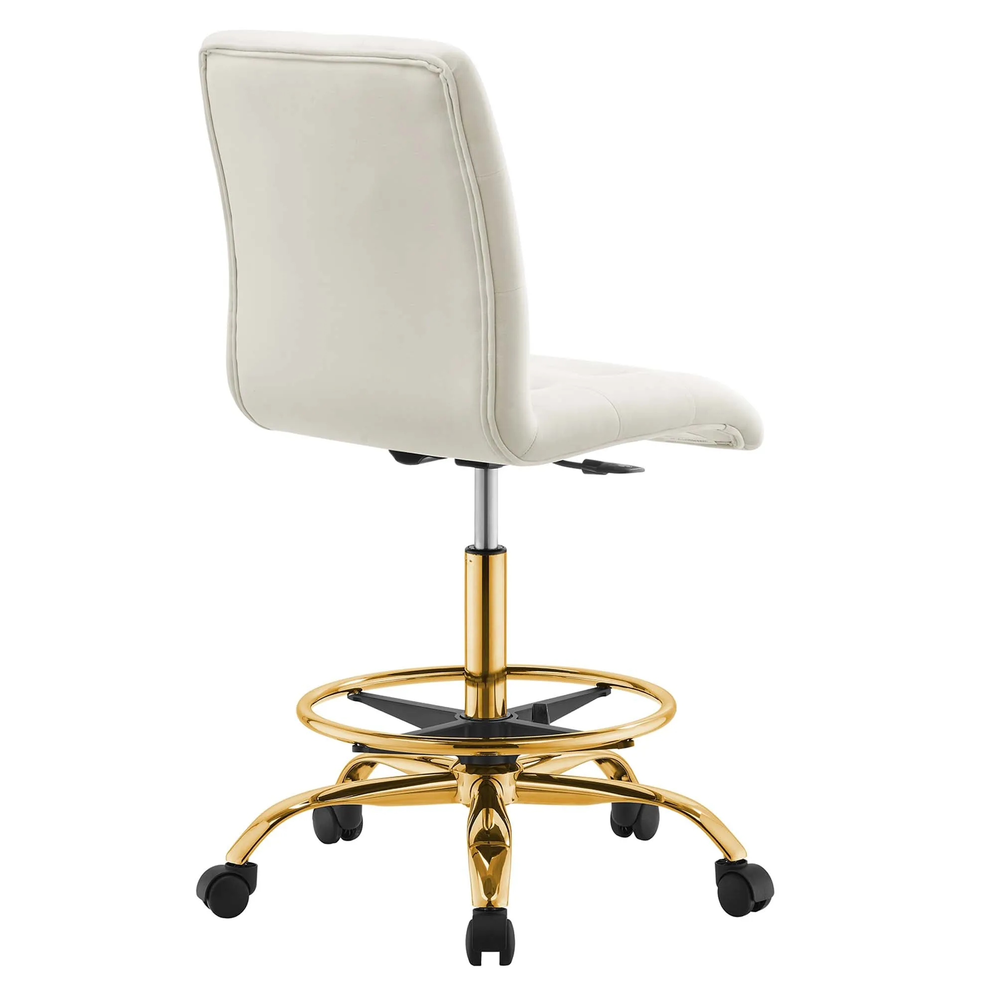 Prim Armless Performance Velvet Drafting Chair by Modway