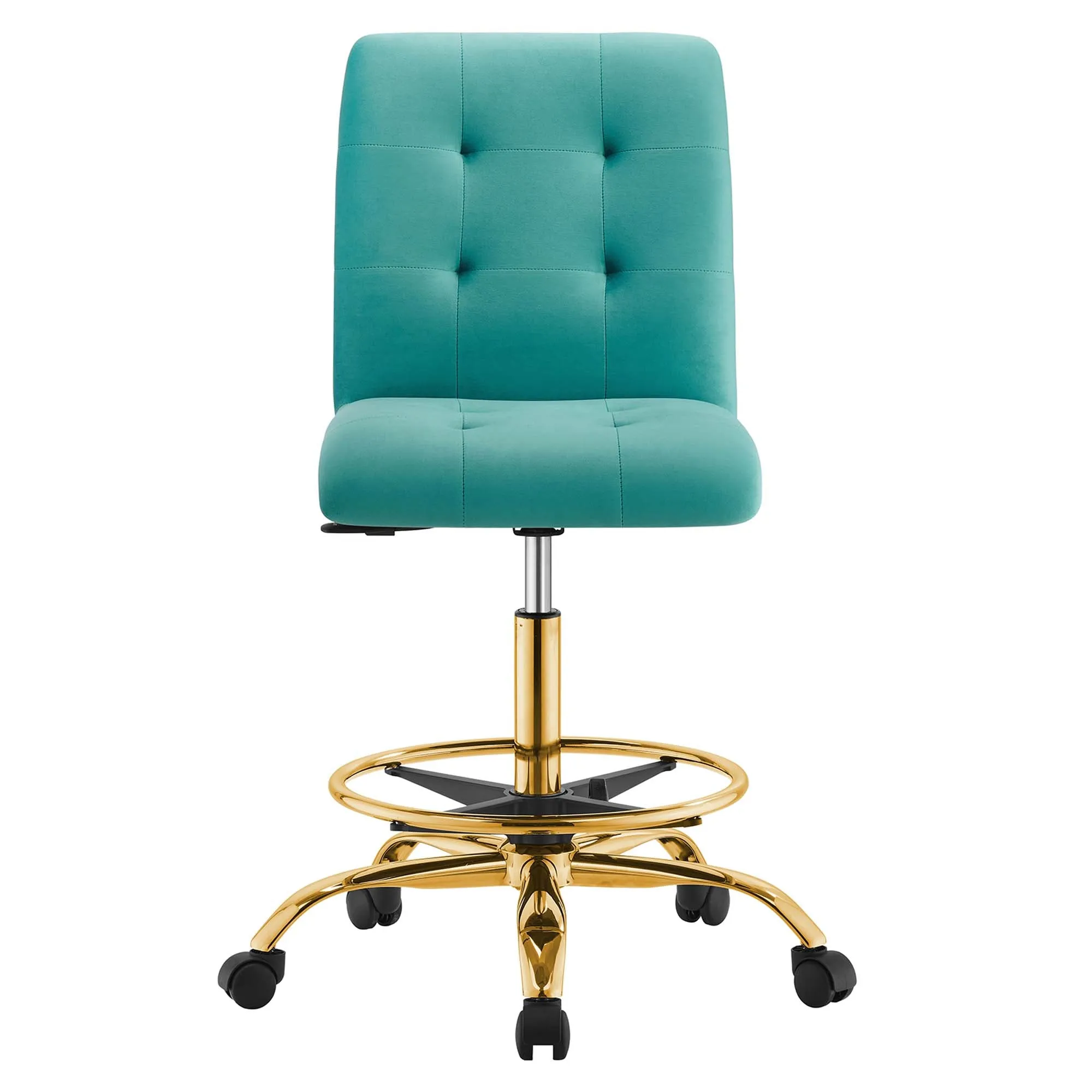Prim Armless Performance Velvet Drafting Chair by Modway