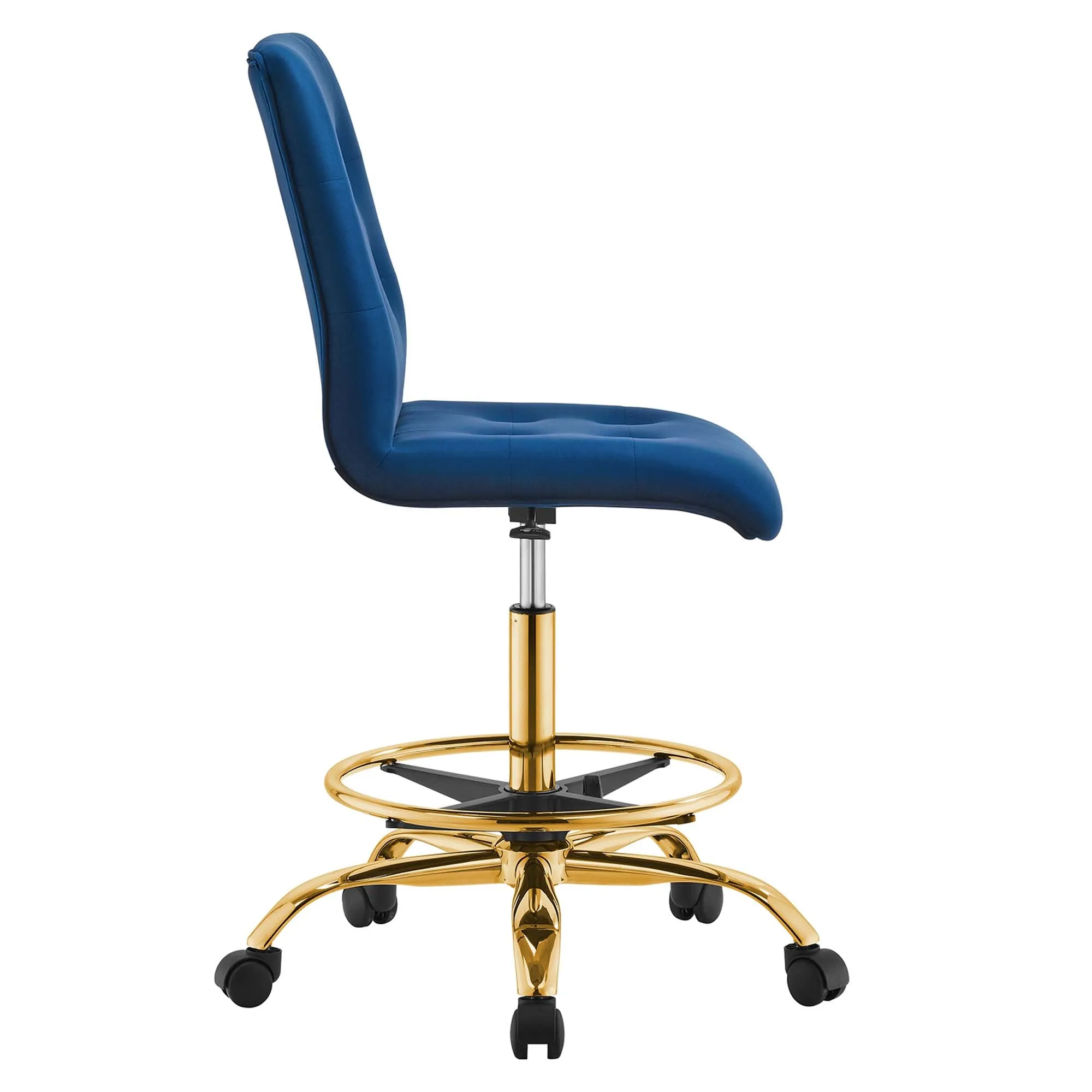 Prim Armless Performance Velvet Drafting Chair by Modway