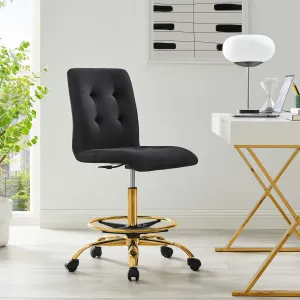 Prim Armless Performance Velvet Drafting Chair by Modway
