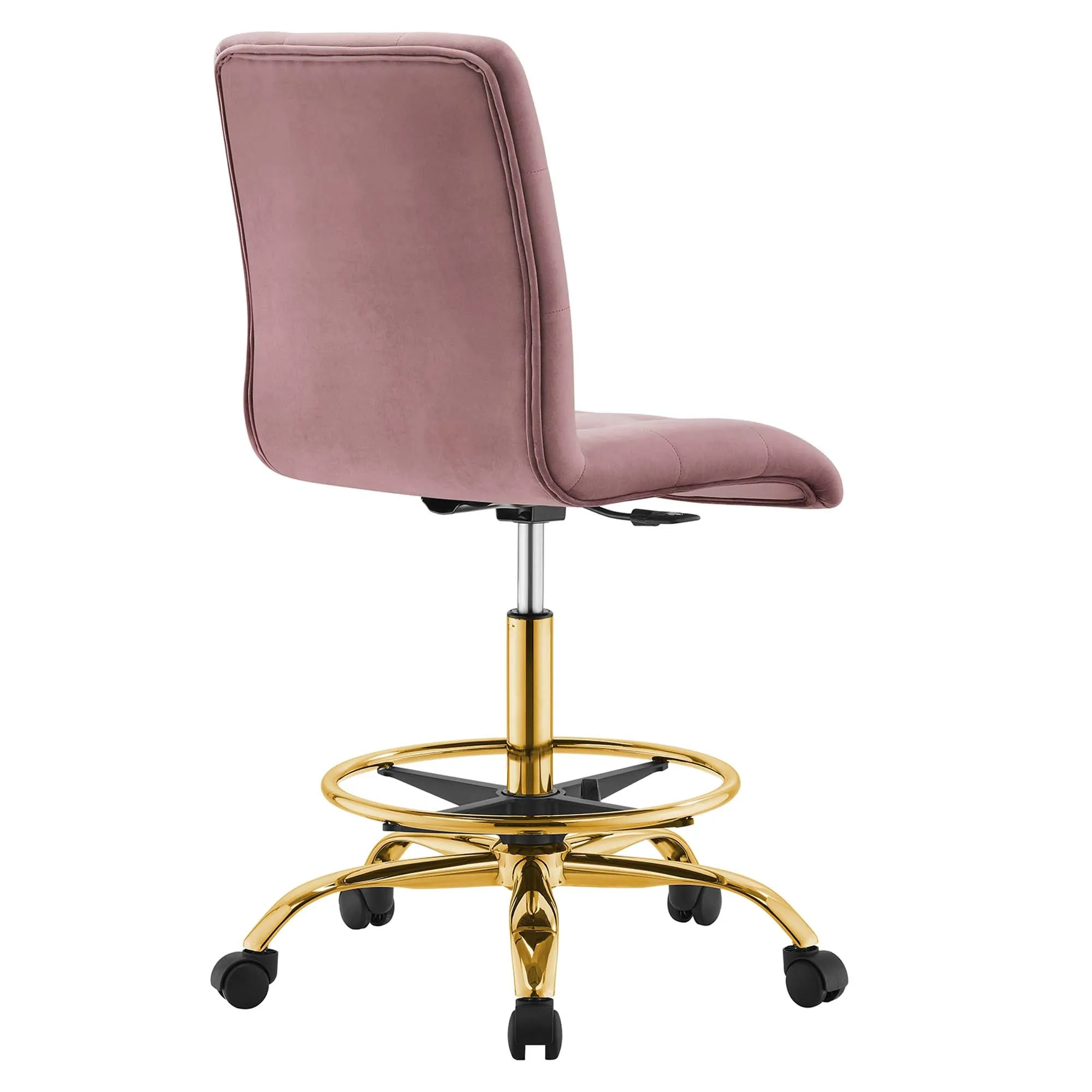 Prim Armless Performance Velvet Drafting Chair by Modway