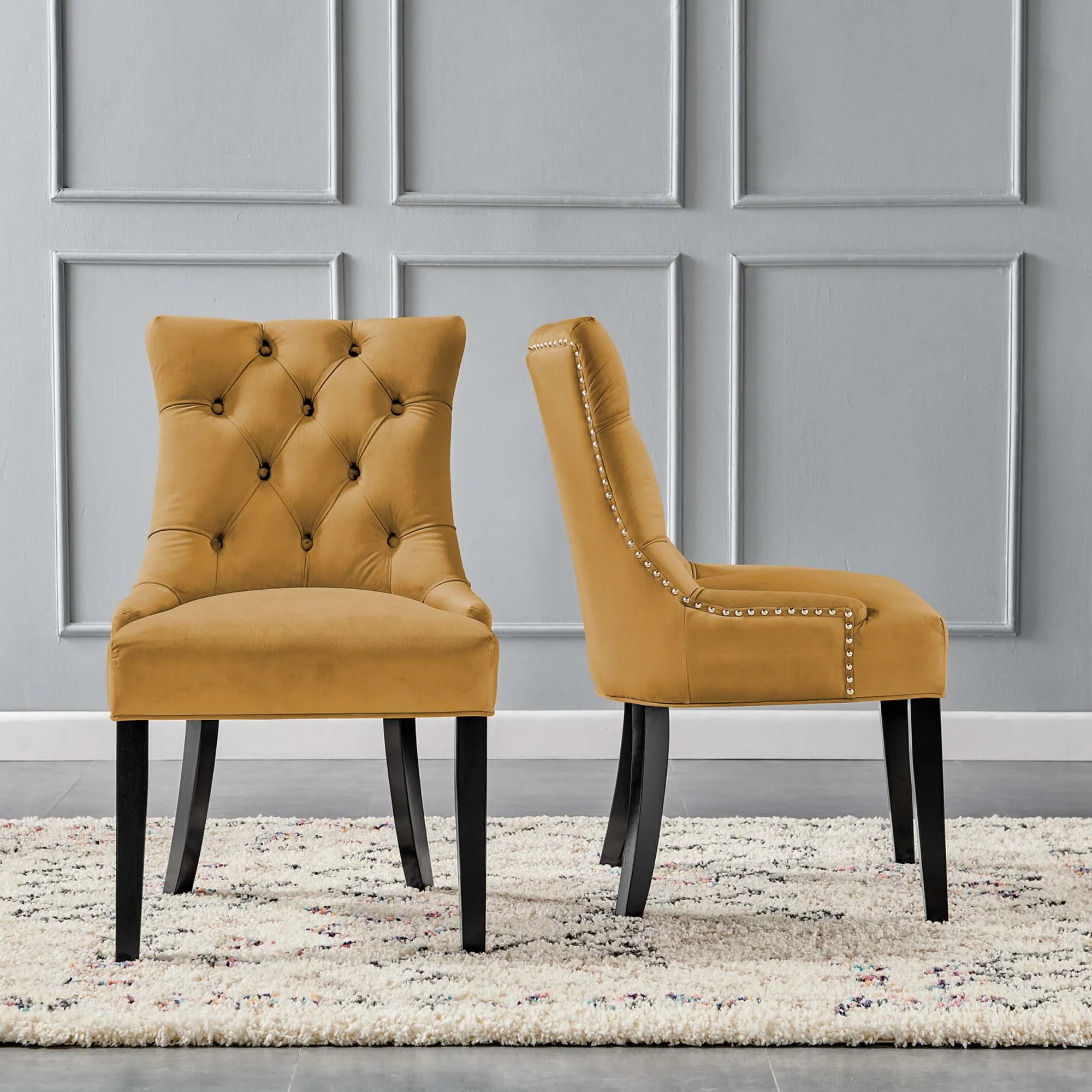 Regent Tufted Performance Velvet Dining Side Chairs - Set of 2 by Modway