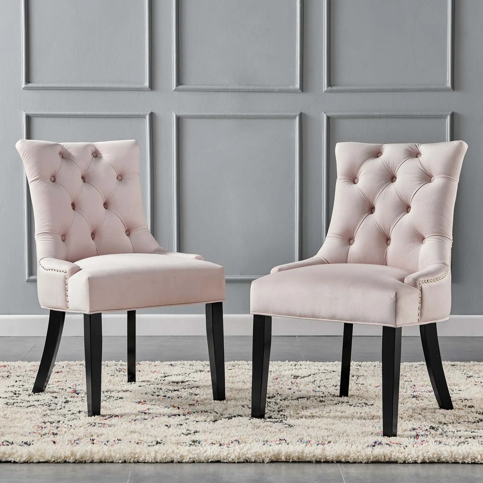 Regent Tufted Performance Velvet Dining Side Chairs - Set of 2 by Modway