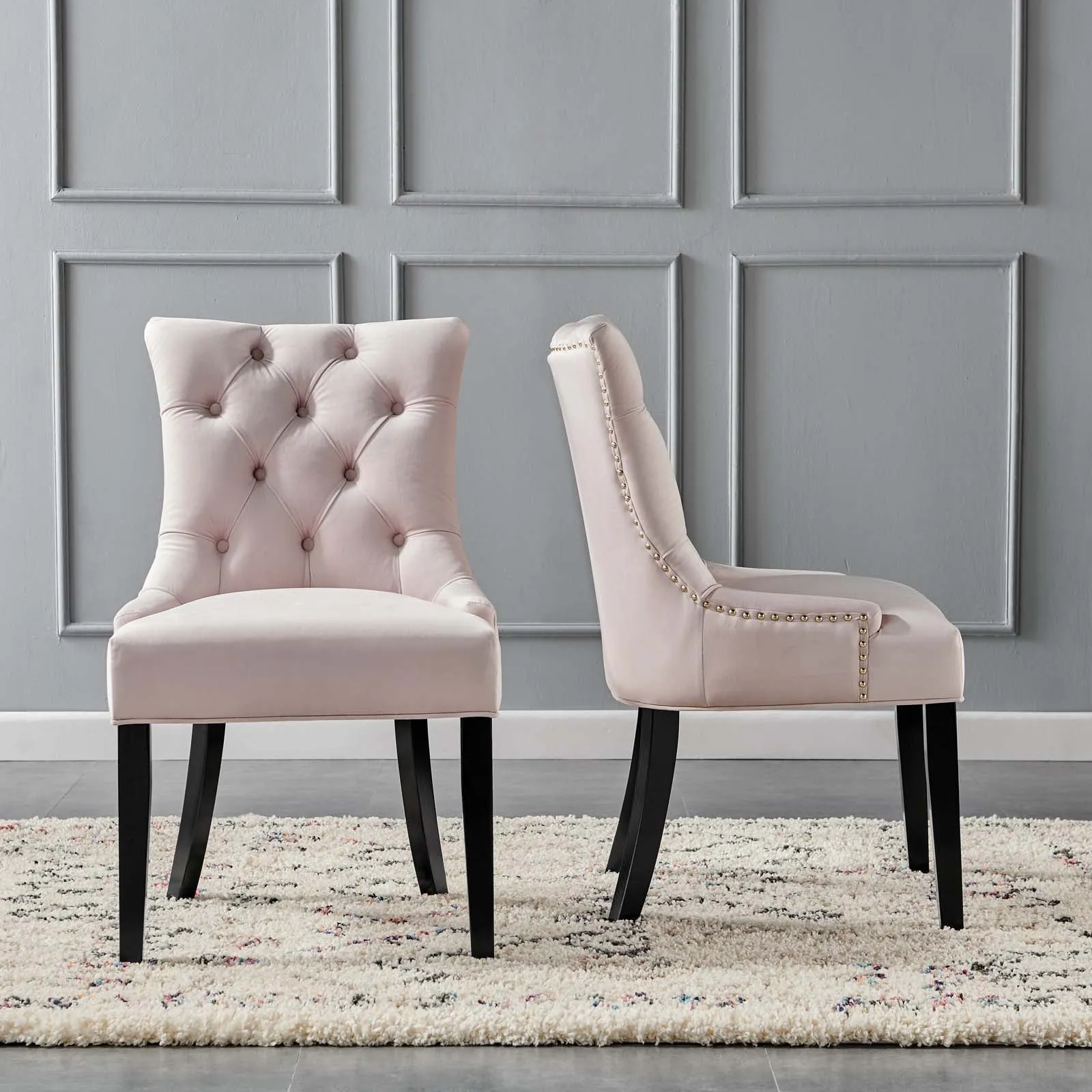 Regent Tufted Performance Velvet Dining Side Chairs - Set of 2 by Modway
