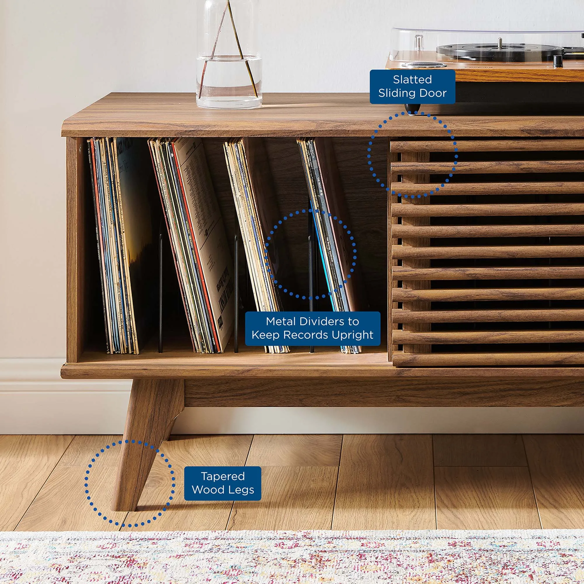 Render Vinyl Record Display Stand by Modway