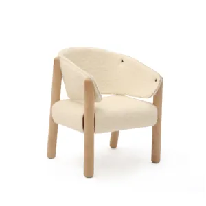 Saba Children's Chair in White Fur