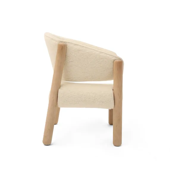 Saba Children's Chair in White Fur