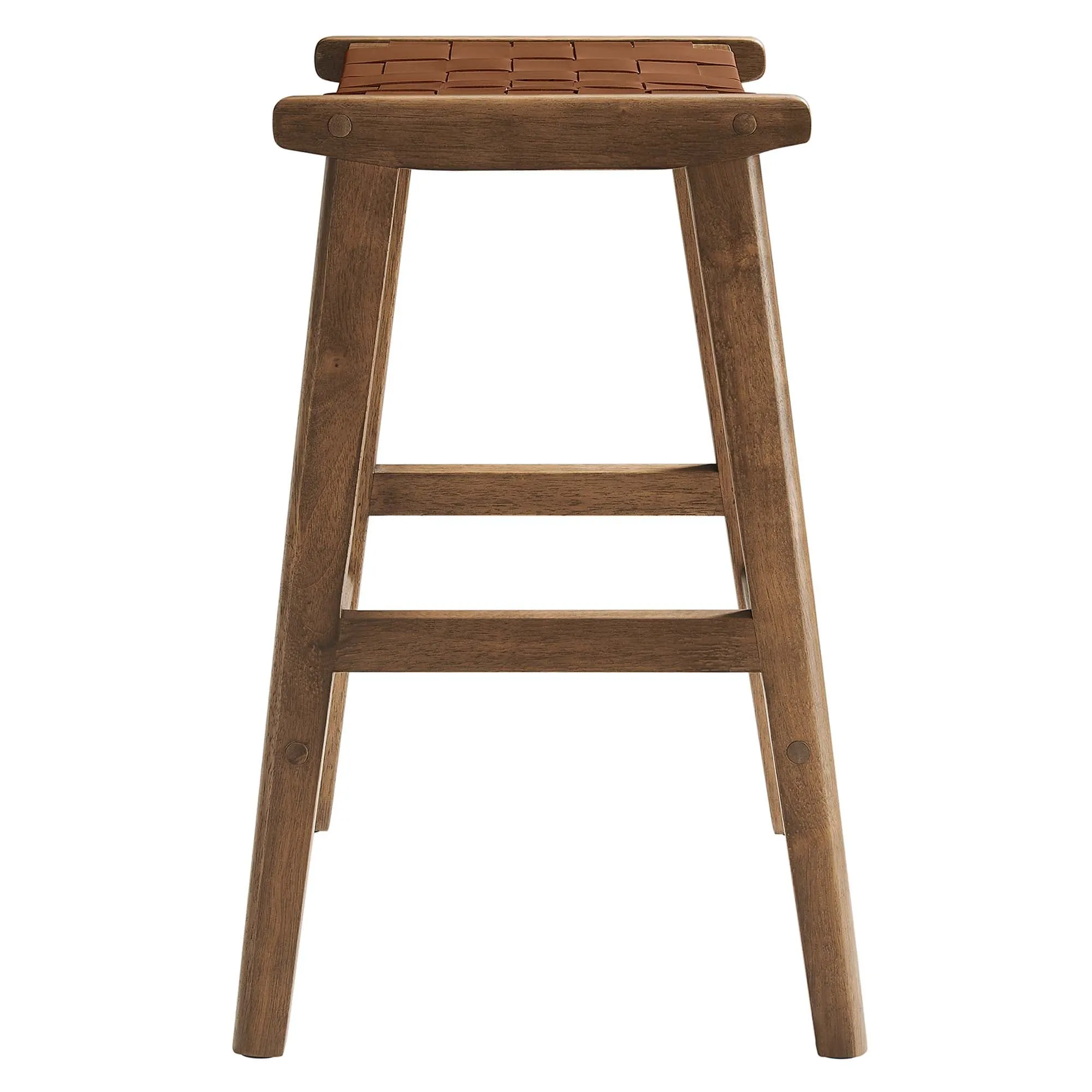 Saoirse Faux Leather Wood Counter Stool - Set of 2 by Modway