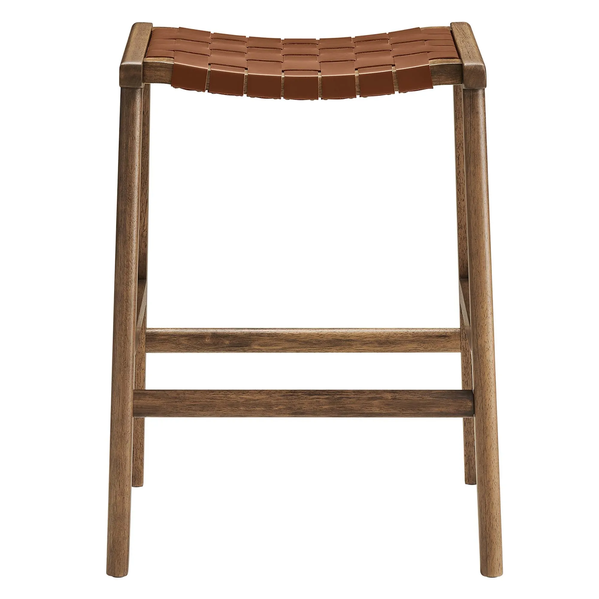 Saoirse Faux Leather Wood Counter Stool - Set of 2 by Modway