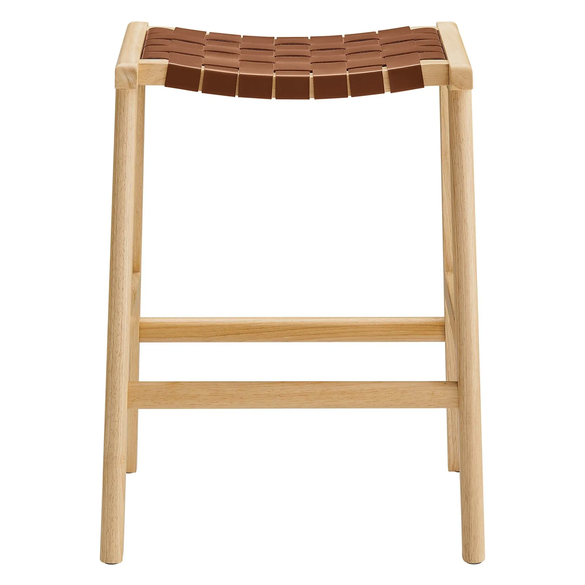 Saoirse Faux Leather Wood Counter Stool - Set of 2 by Modway