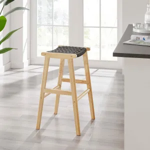 Saoirse Woven Rope Wood Bar Stool - Set of 2 by Modway
