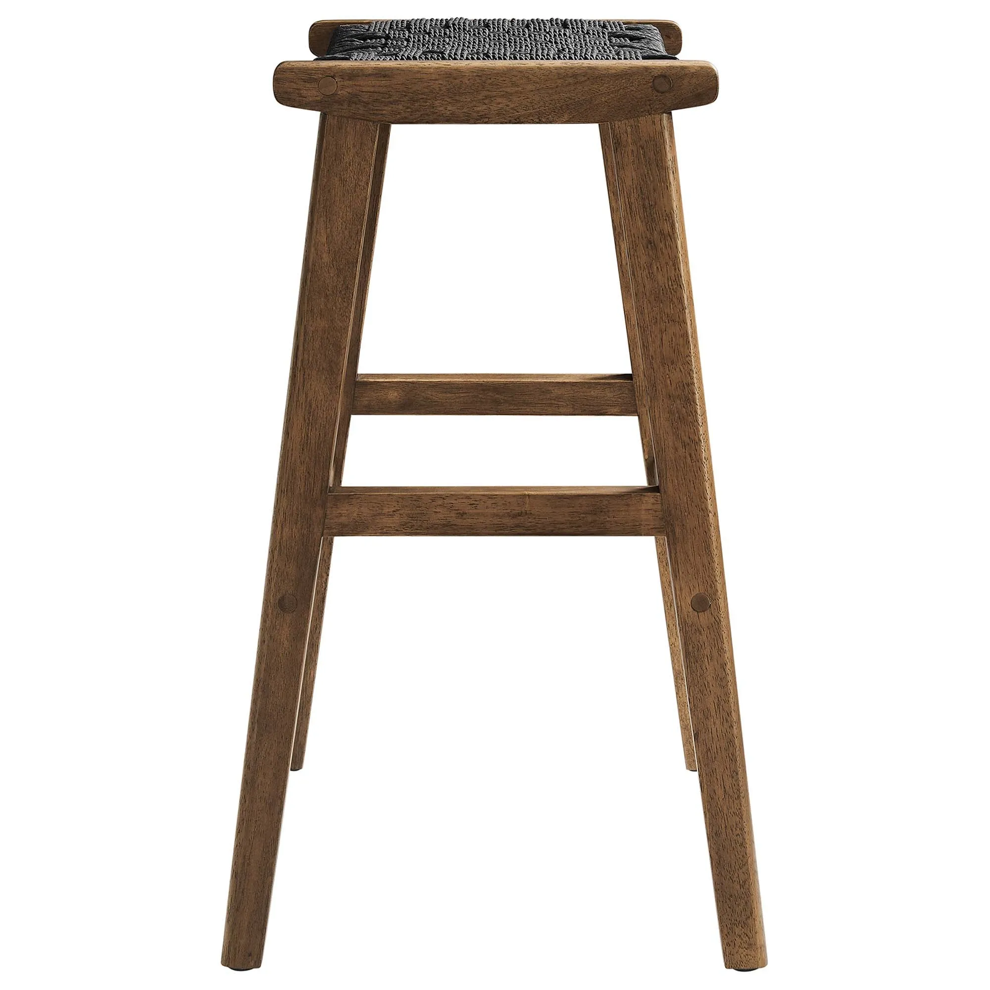 Saoirse Woven Rope Wood Bar Stool - Set of 2 by Modway
