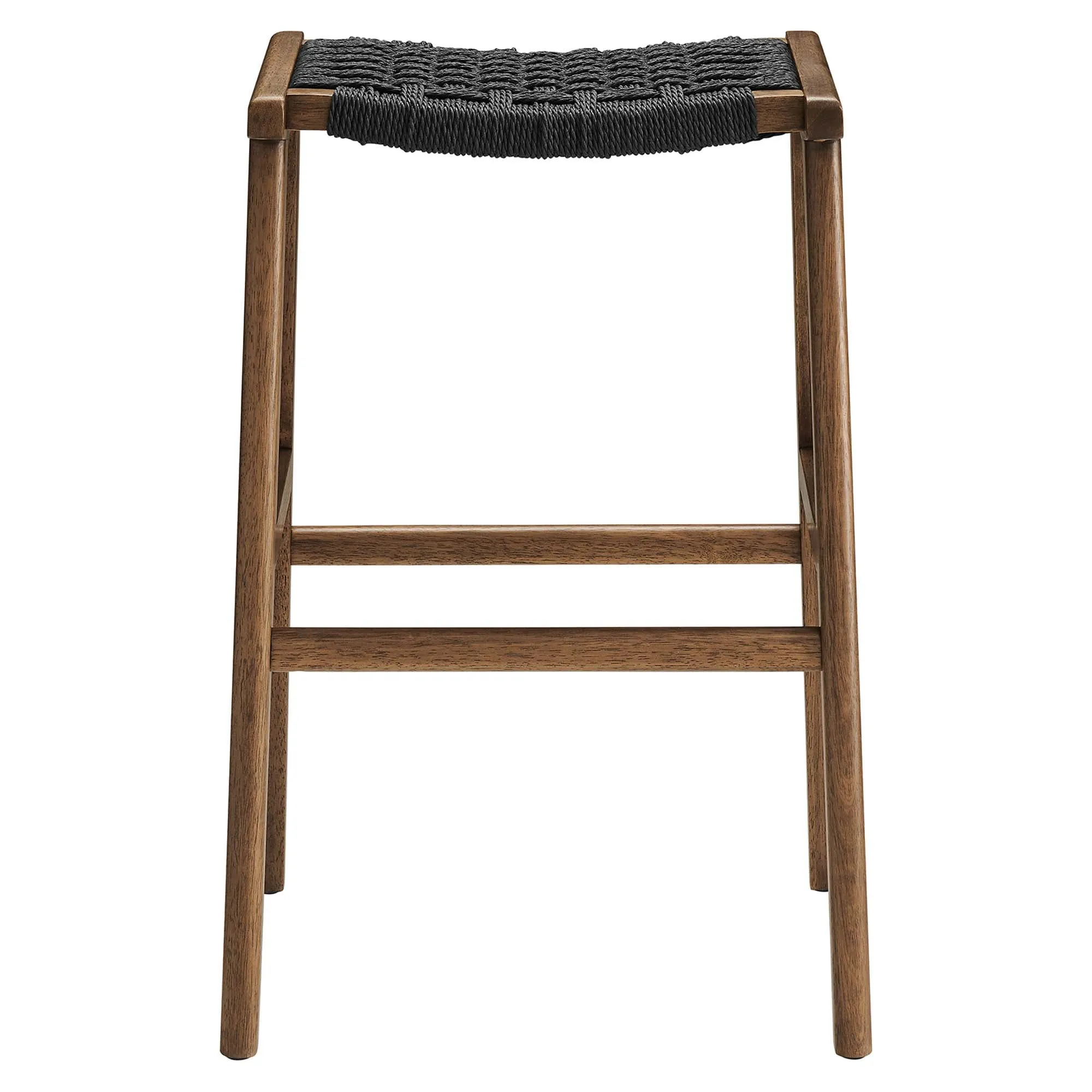 Saoirse Woven Rope Wood Bar Stool - Set of 2 by Modway